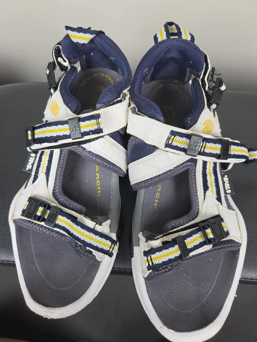 Vintage Y2K Teva Wraptor Sport Sandals Men\'s Size 9 White Blue Yellow Hiking Men main image 4